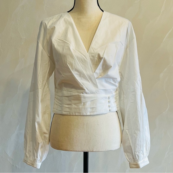 Sunday in Brooklyn Wrap-Front Blouse NWT S - Picture 5 of 6